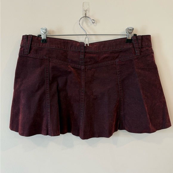 Wild Fable Burgundy Acid Wash Denim Mini Skirt New With Tags Size 10 Trendy Y2K - Picture 2 of 5